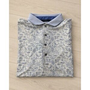 Greyson Ocean Curiosities Polo Shirt Men's XL Blue Marine Print Golf Cowboys
